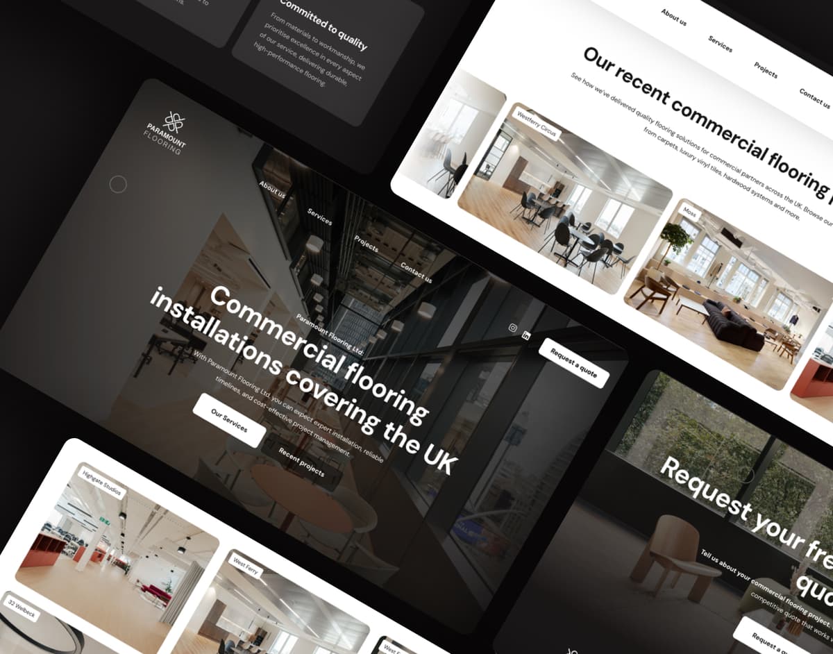Paramount Flooring Website Design Project