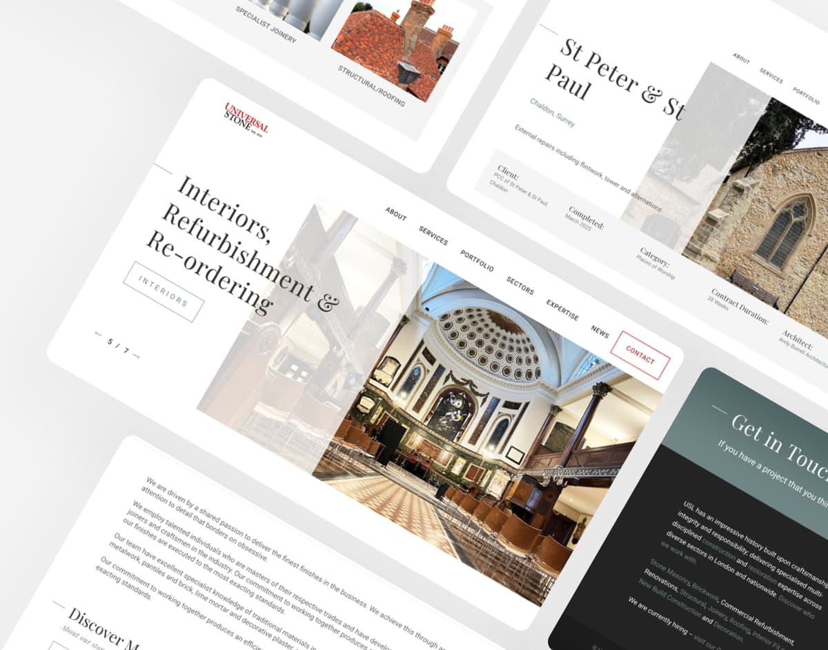Universal Stone Ltd Website Design Project