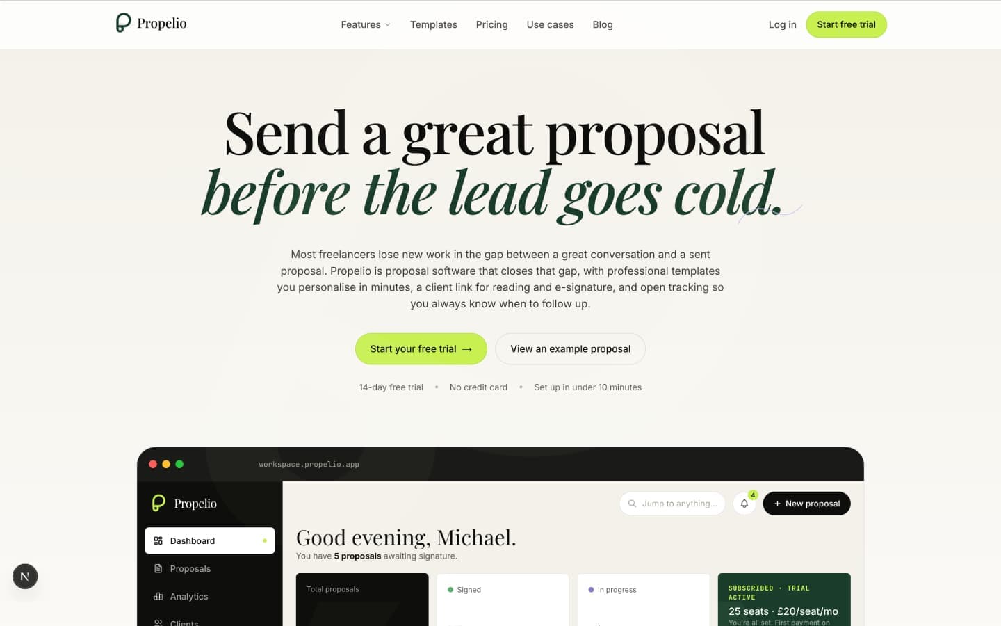Propelio website