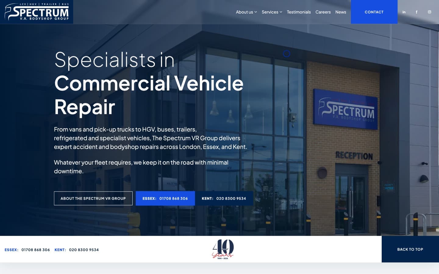 The Spectrum VR Group website