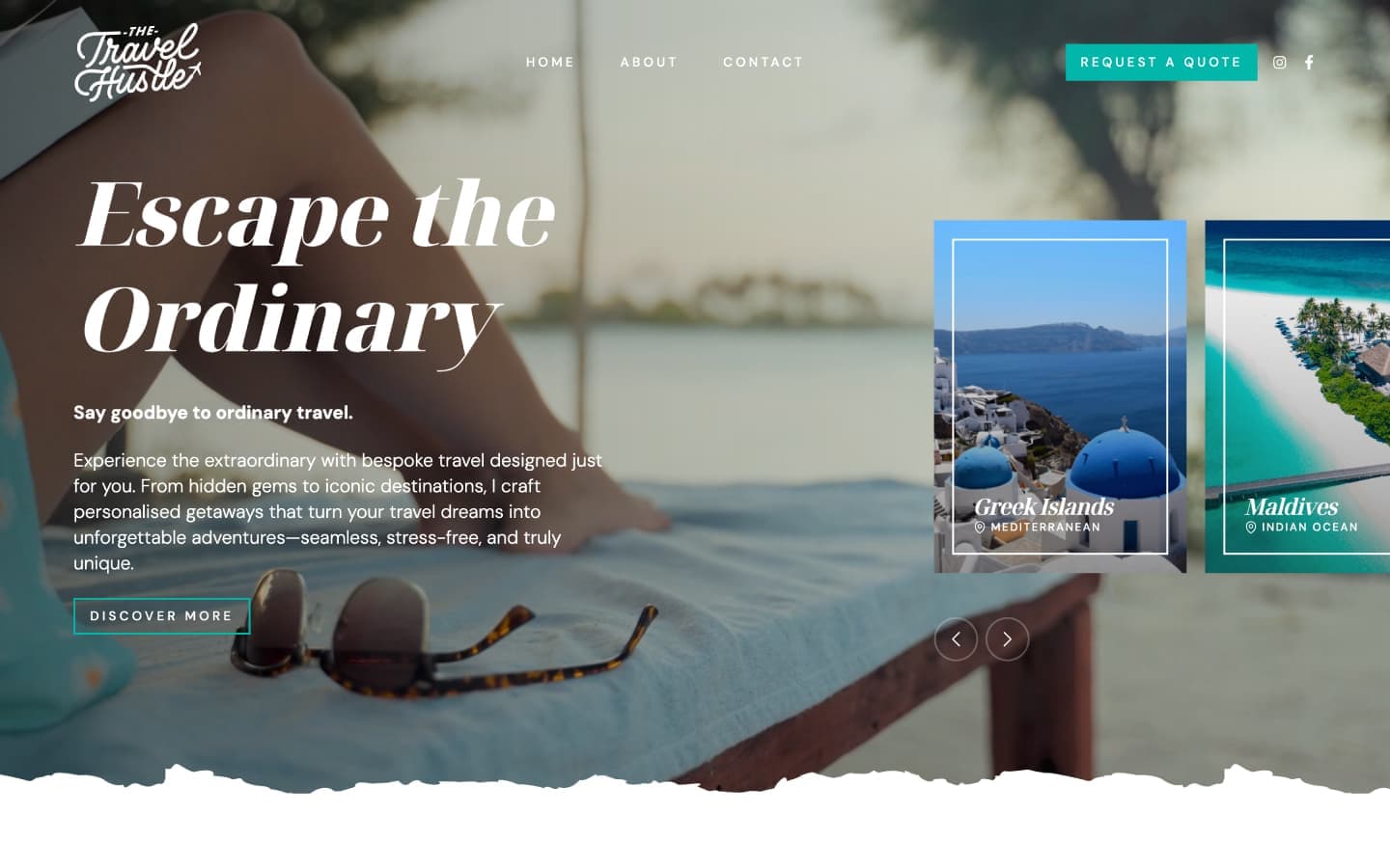 The Travel Hustle website