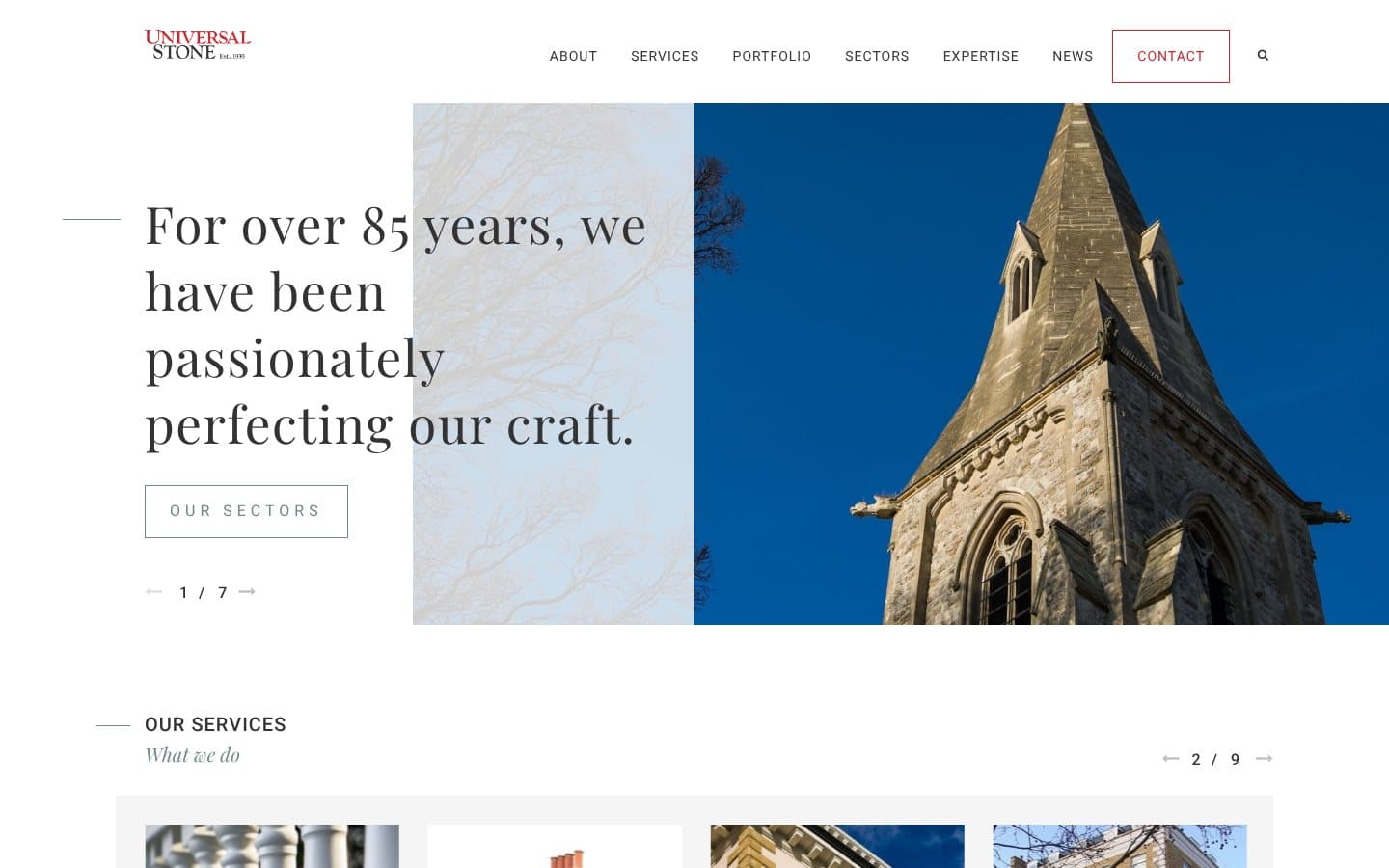 Universal Stone website